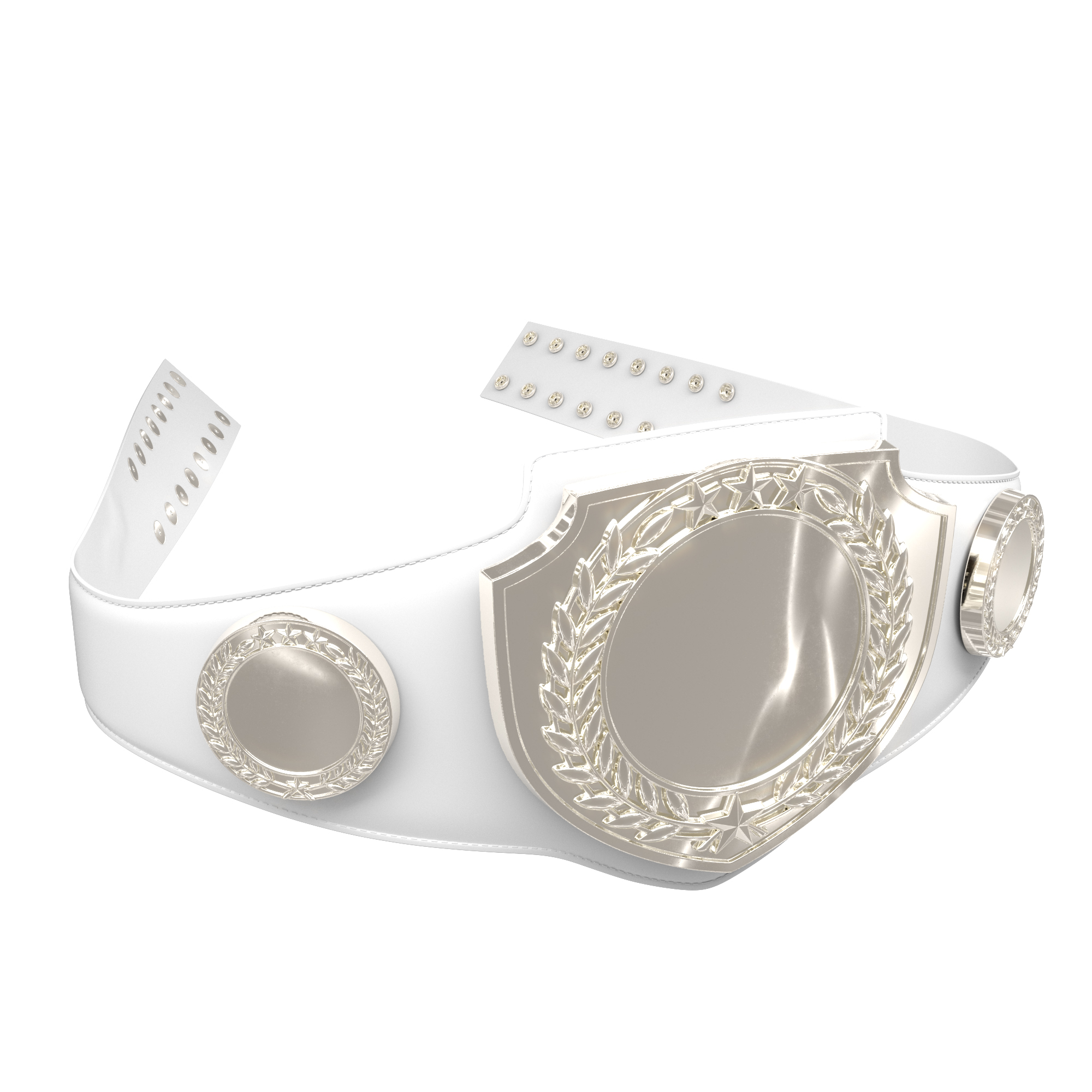Express Vibraprint® Bright Silver Champion Award Shield Belt 4