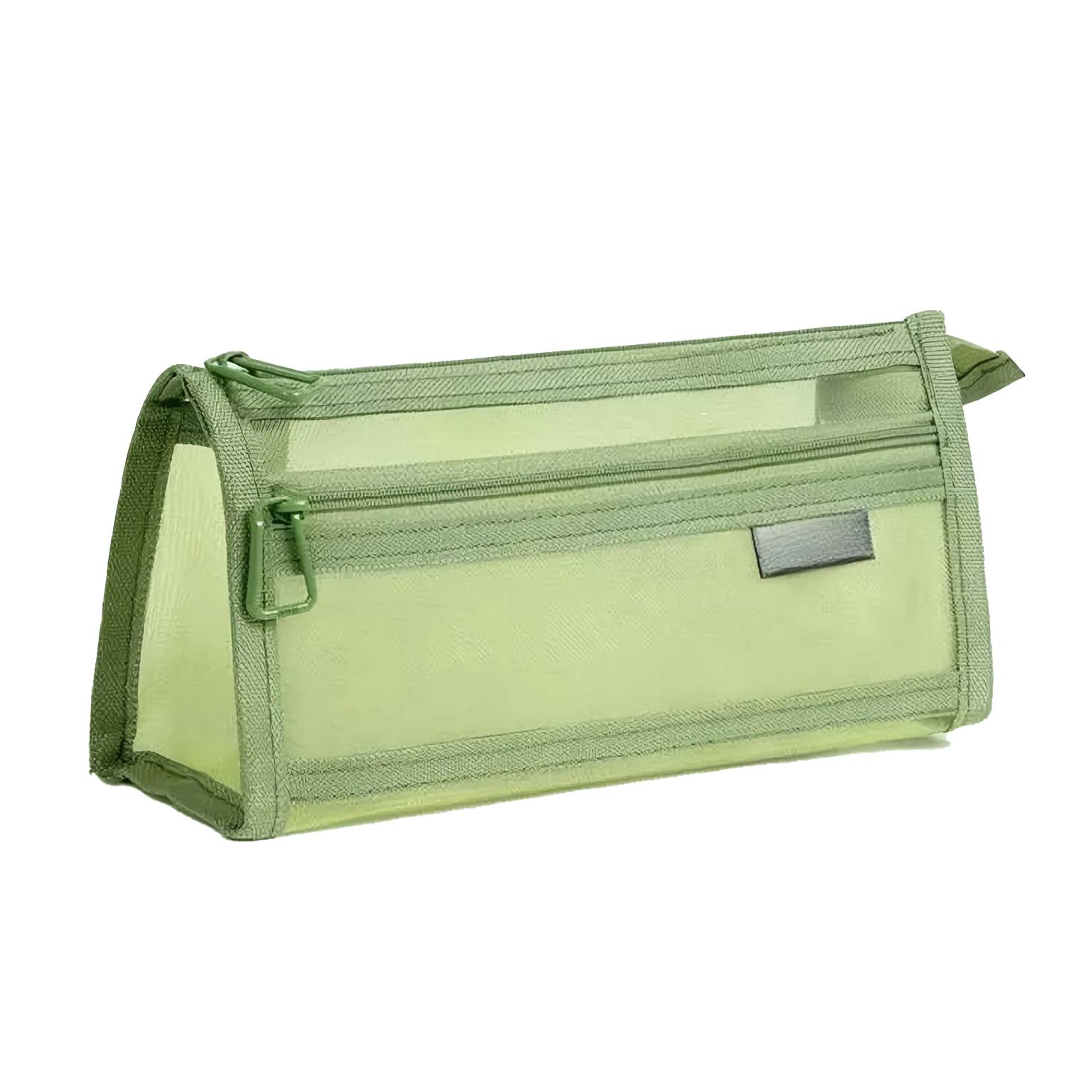 Double-Layer Large Capacity Transparent Mesh Pencil Case 4