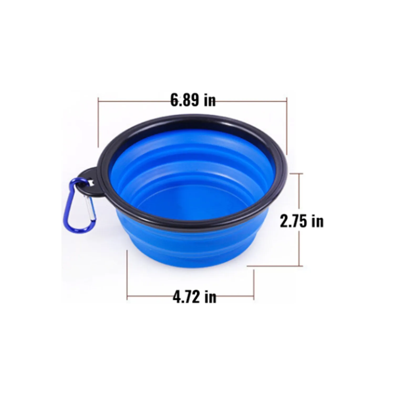 33.8oz TPE Foldable Pet Bowl with Climbing Buckle 5