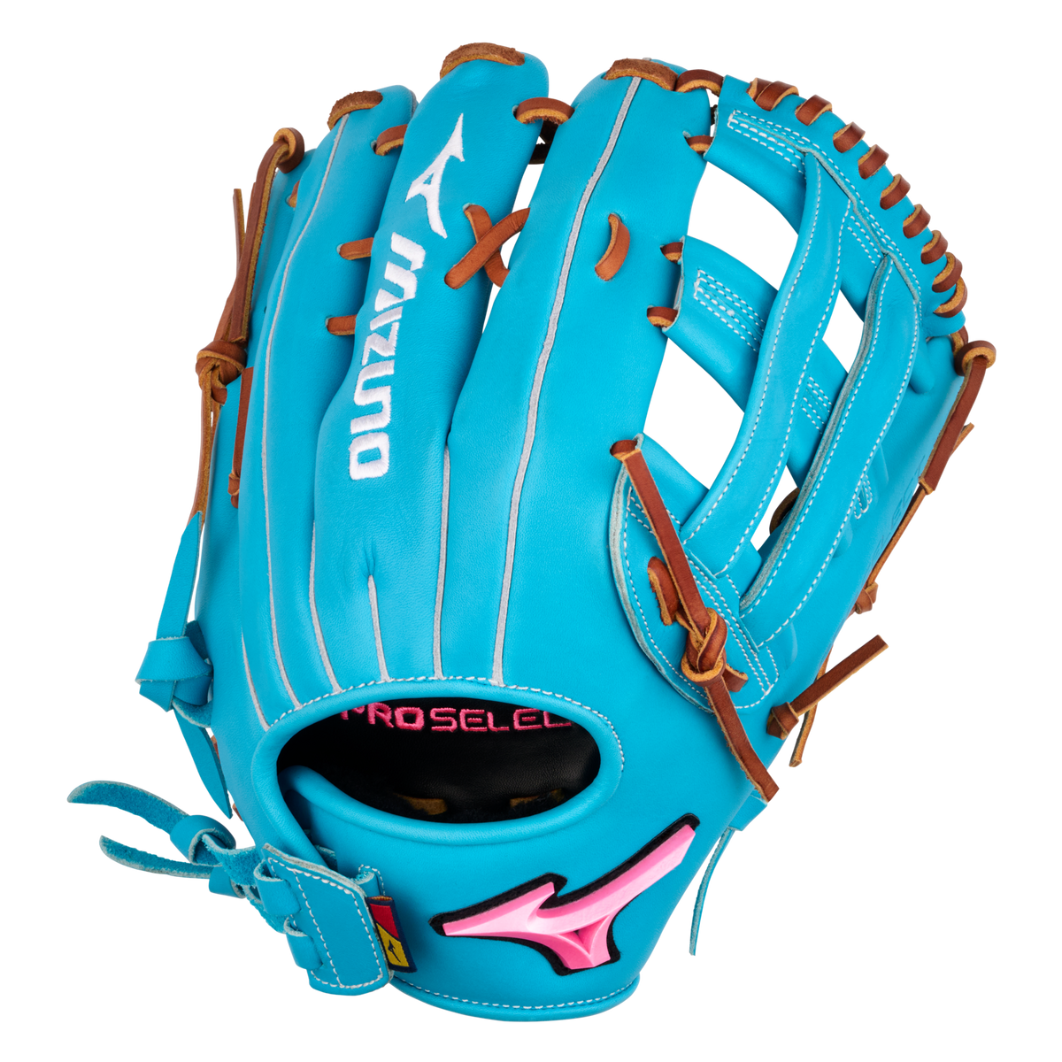 GPSF-72D Pro Select FP, Premium Outfielder Fastpitch Glove, 12.5", Deep Pocket, H Web, Sky Blue, Qu 2