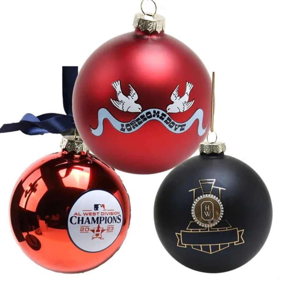 3 Inch Color Printed Glass Christmas Ball Ornament 2