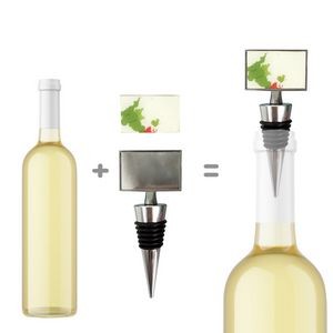 Non Toxic Modern Rectangle Medal Wine Bottle Stopper 6