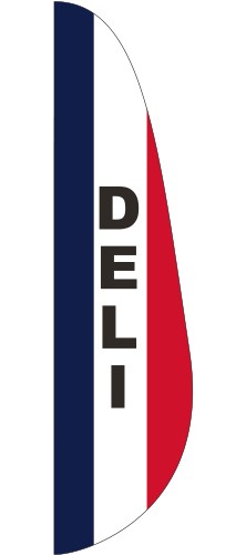"DELI" 3' x 15' Message Feather Flag 1
