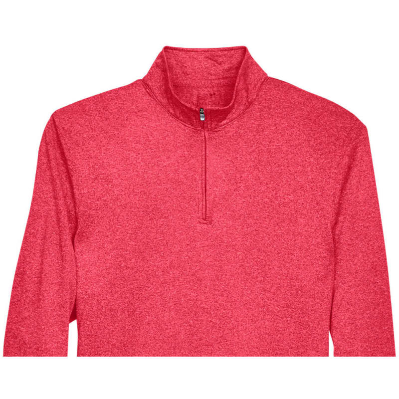 UltraClub Men's Cool & Dry Heathered Performance Quarter-Zip 10