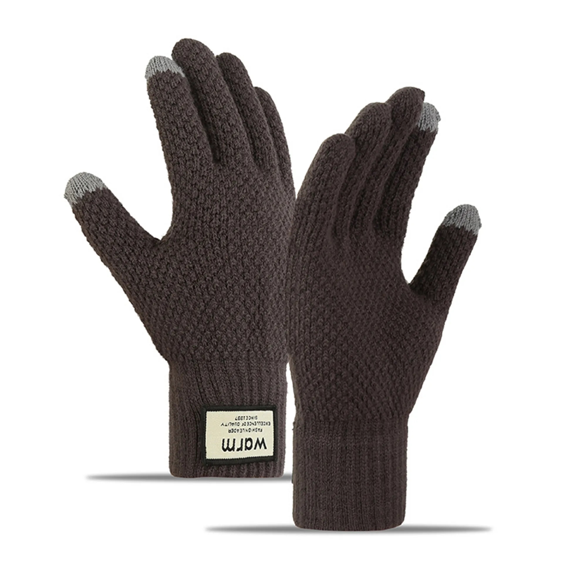 Customized Thick Winter Yarn Touch Screen Glove 8