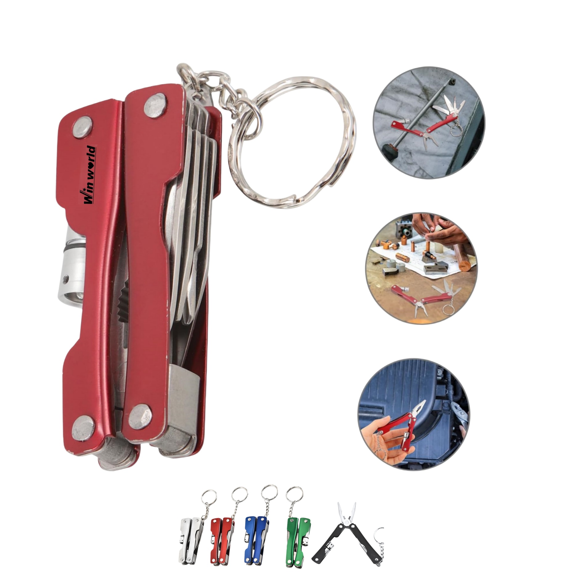 Stainless Steel Multi-Tool Folding Pliers with Mini Flashlight 1