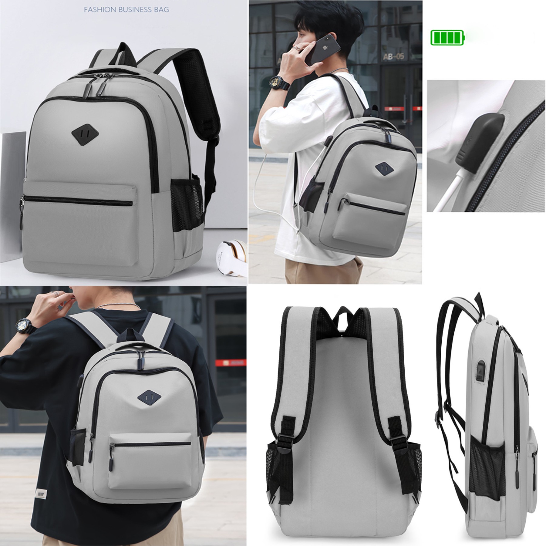 Student Bag Heavy Duty Backpack With Water Bottle Pocket 2