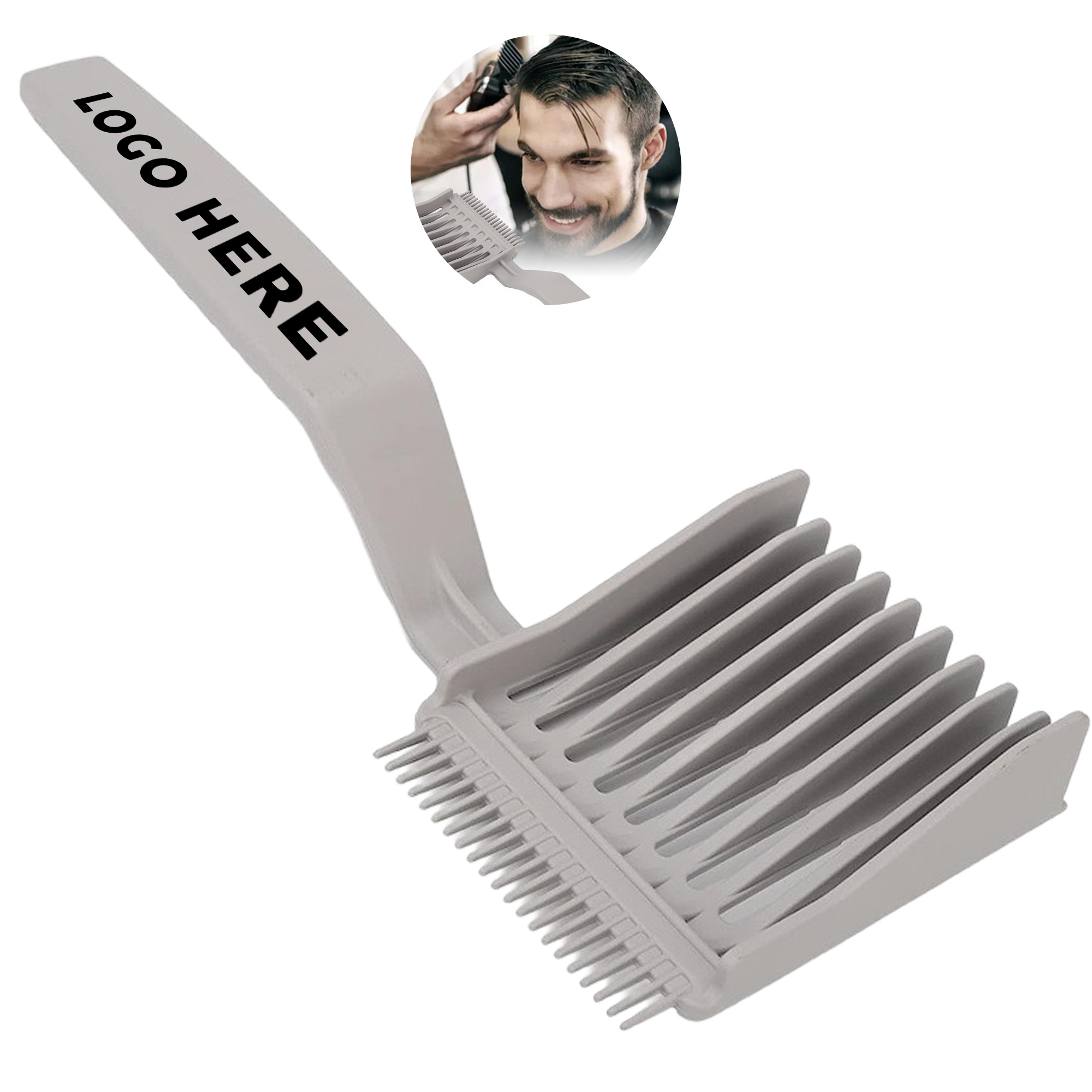MOQ 50 Long Handle Barber Comb for Men's Hair Styling 2