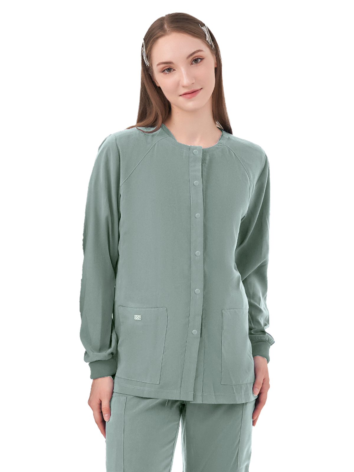 Parkley Quantum - Women's Two-Pocket CELESTE Snap Front Jacket 8