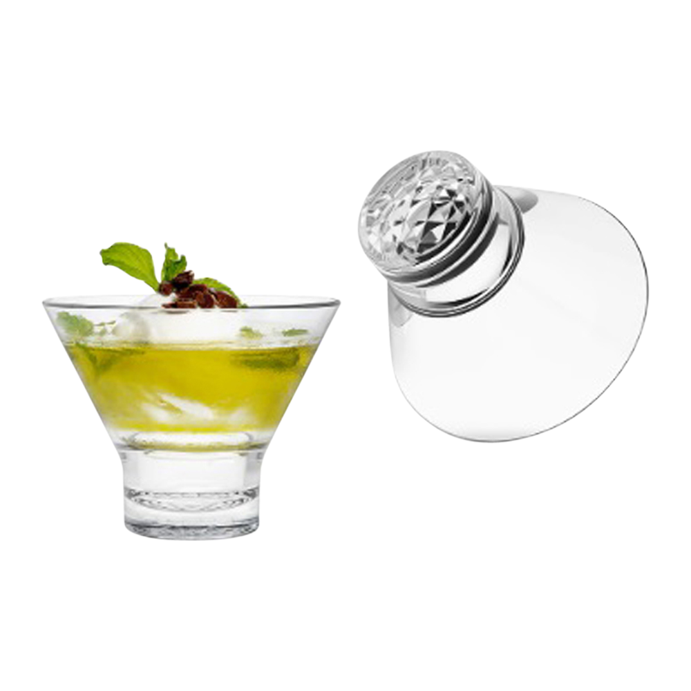 8oz. Acrylic Stemless Martini Glass 2