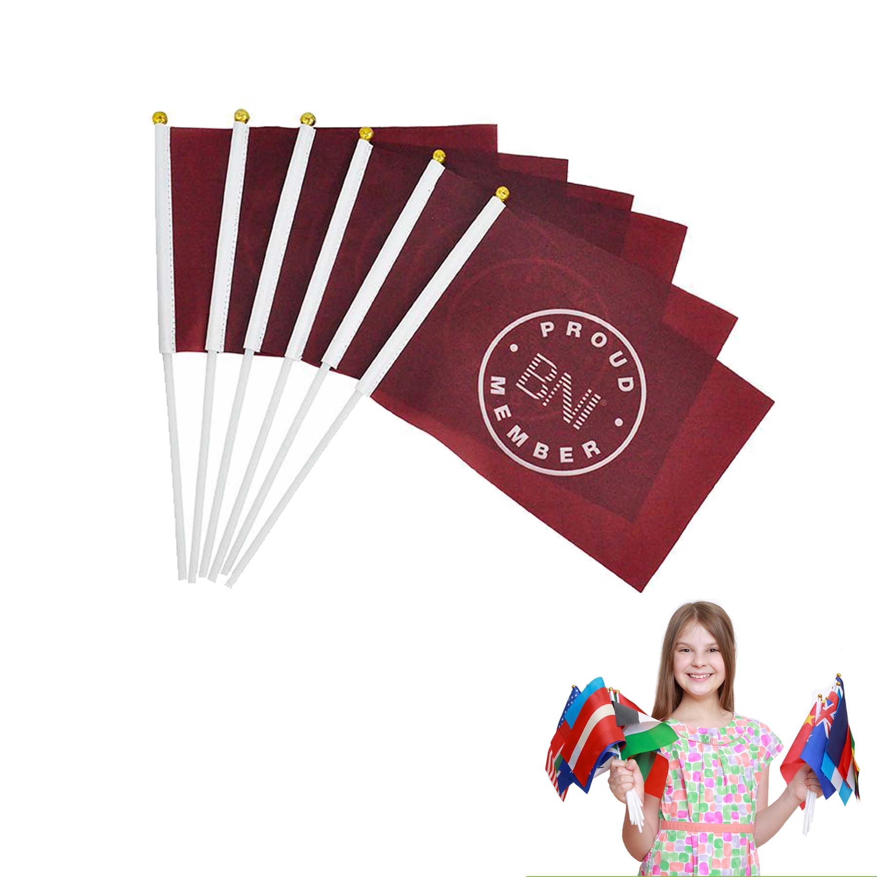 8" x 5" Hand Held Flag 2
