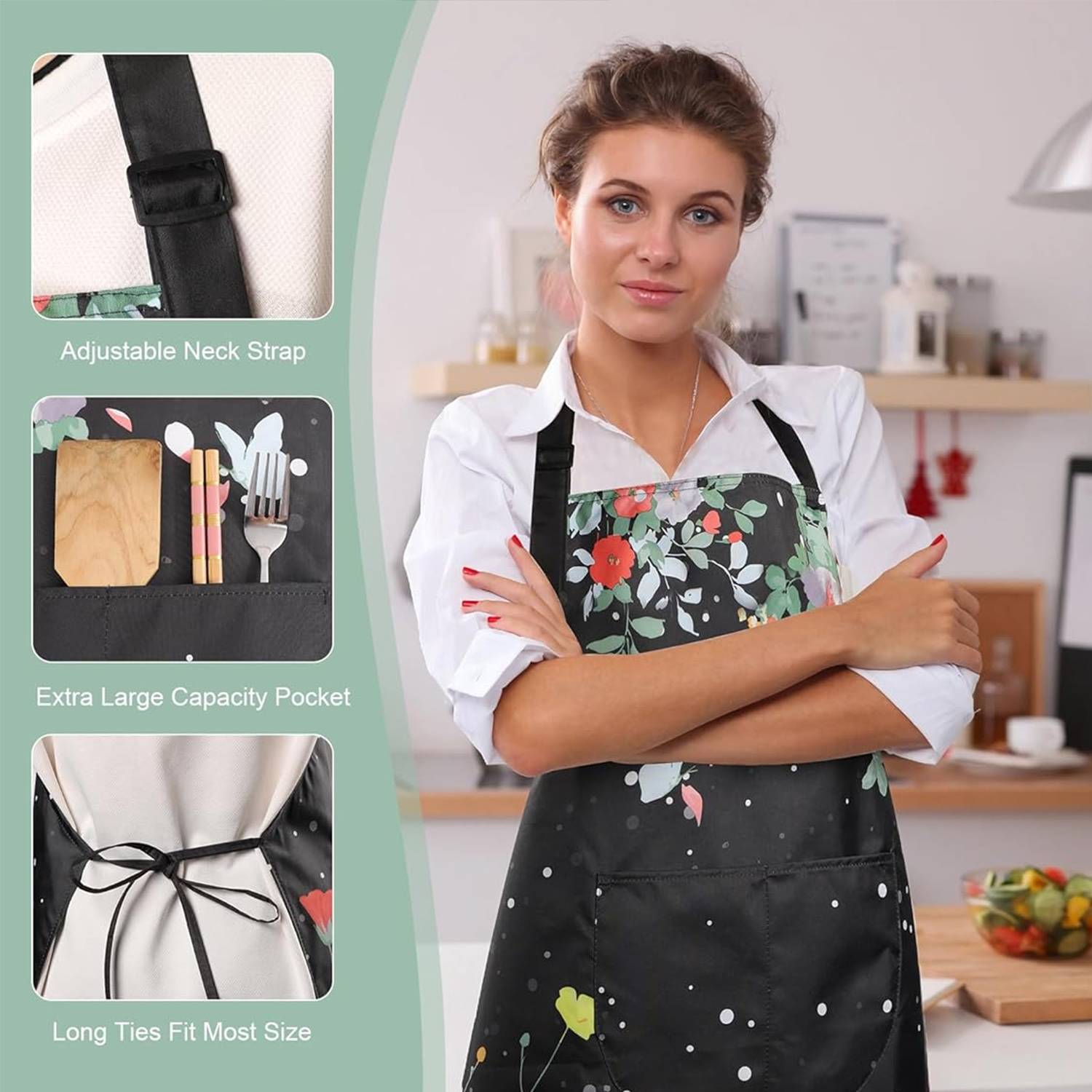 Floral Waterproof Apron 2