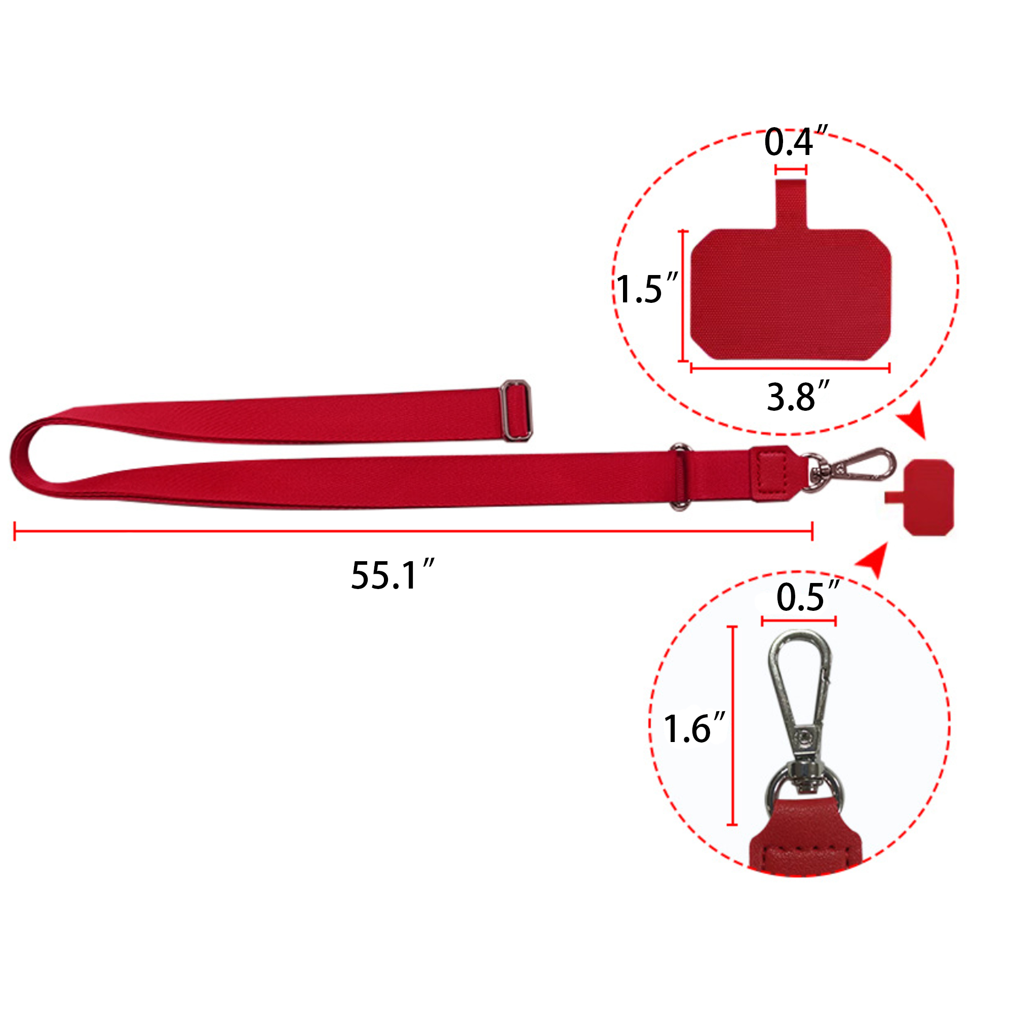Full Color Polyester Universal Cell Phone Lanyard MOQ 50 2
