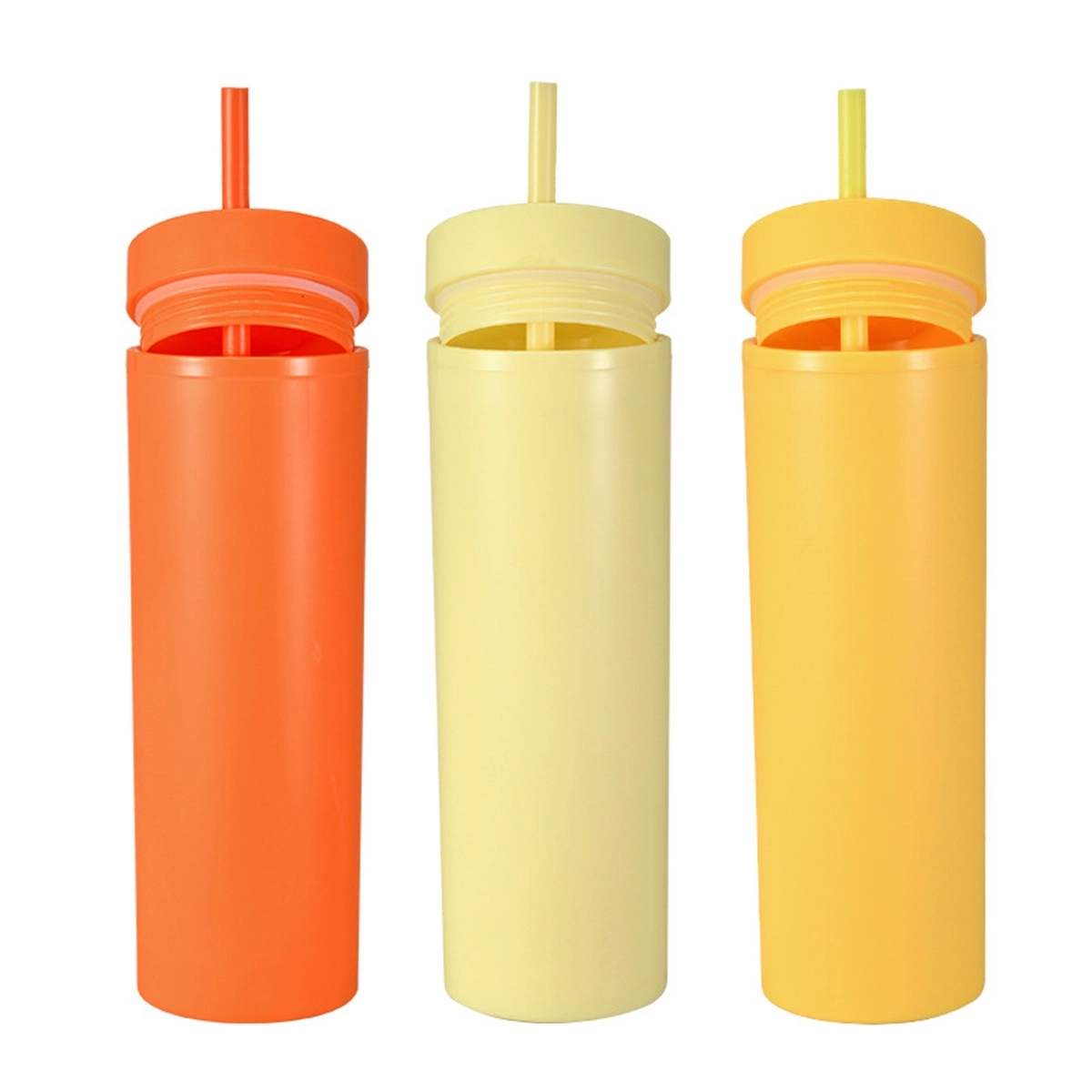 16Oz Skinny Acrylic Tumbler With Lid And Straw 6