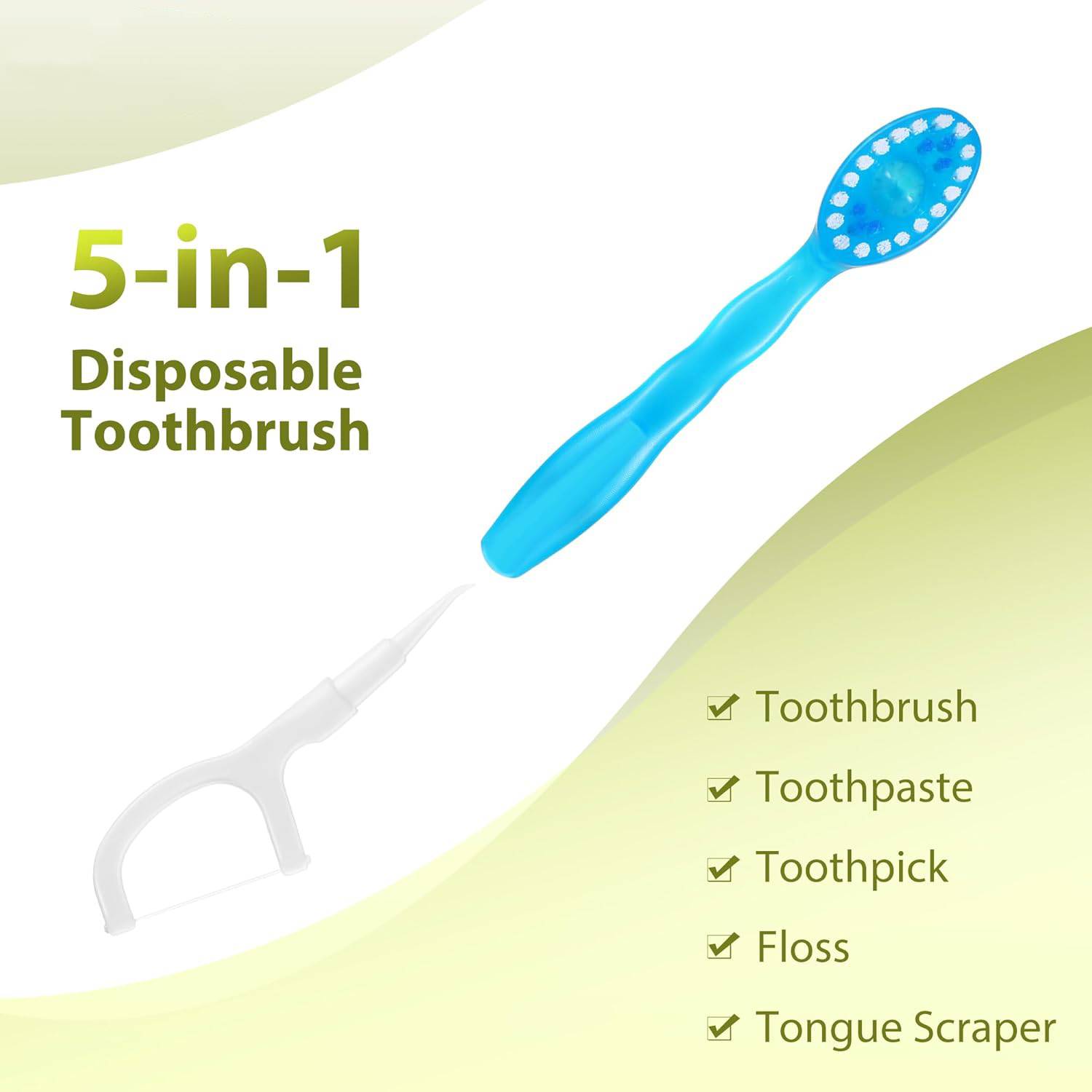 Disposable Mini Portable Toothbrush Dental Floss 1