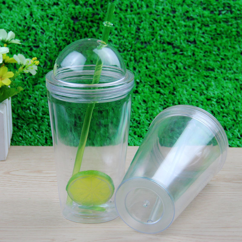 Double Wall Tumbler w/Lid and Straw 7