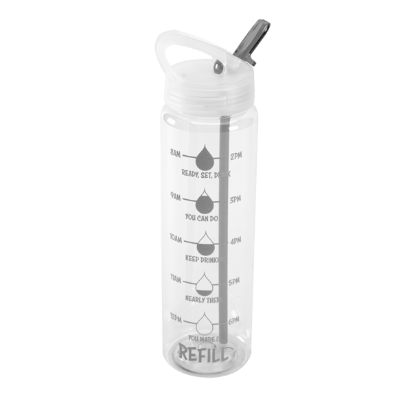 Water Bottle with Flip Up Spout & Hydration Mark  - 32 Oz. 22