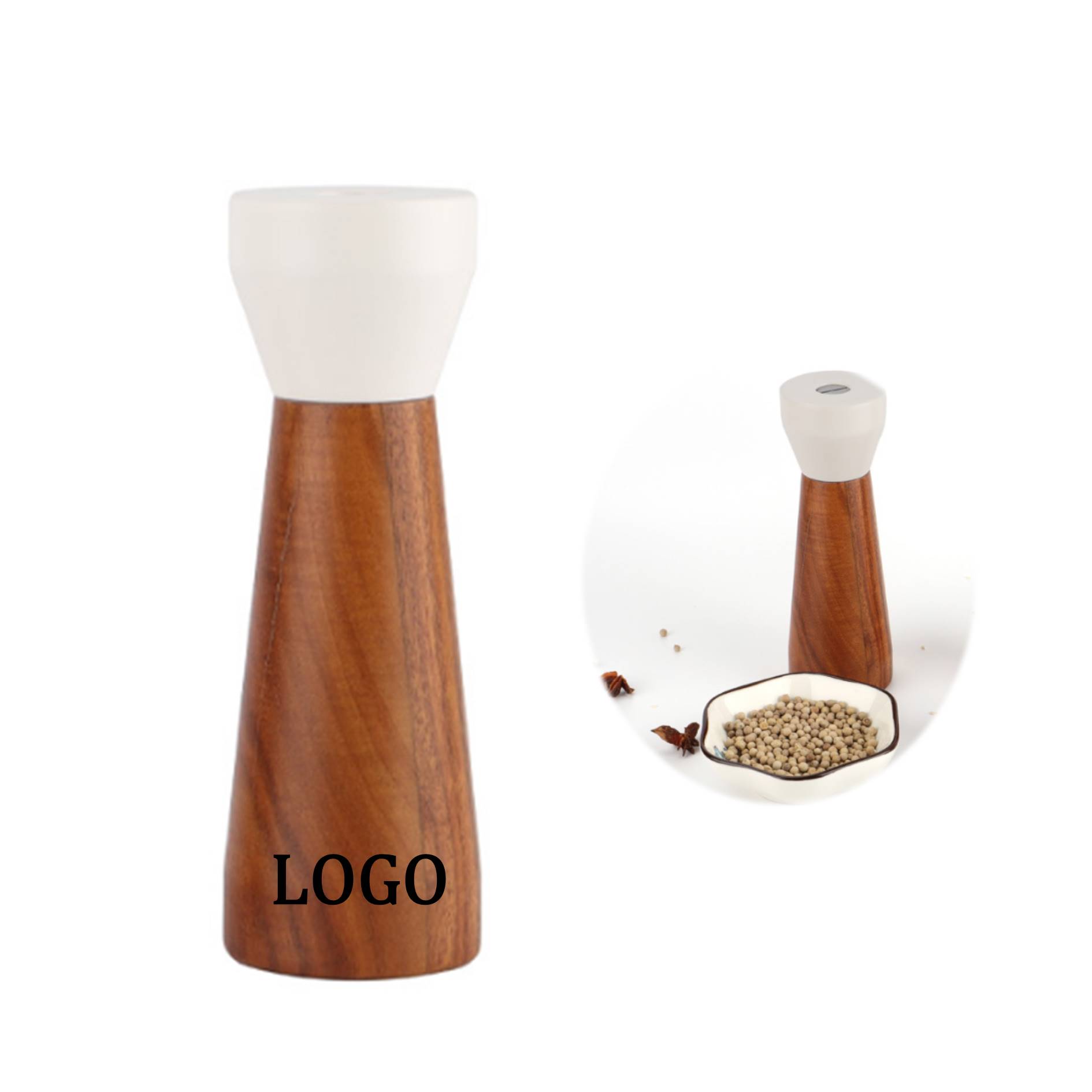 Wooden Salt And Pepper Shaker Mill For Kitchen 2