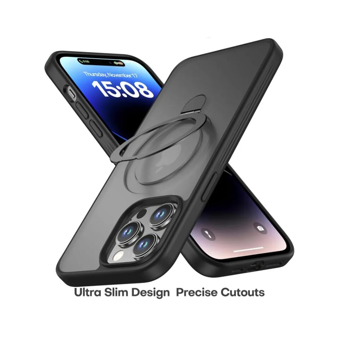 Magnetic iPhone 15 Pro Max Case with Stealthy Stand 5
