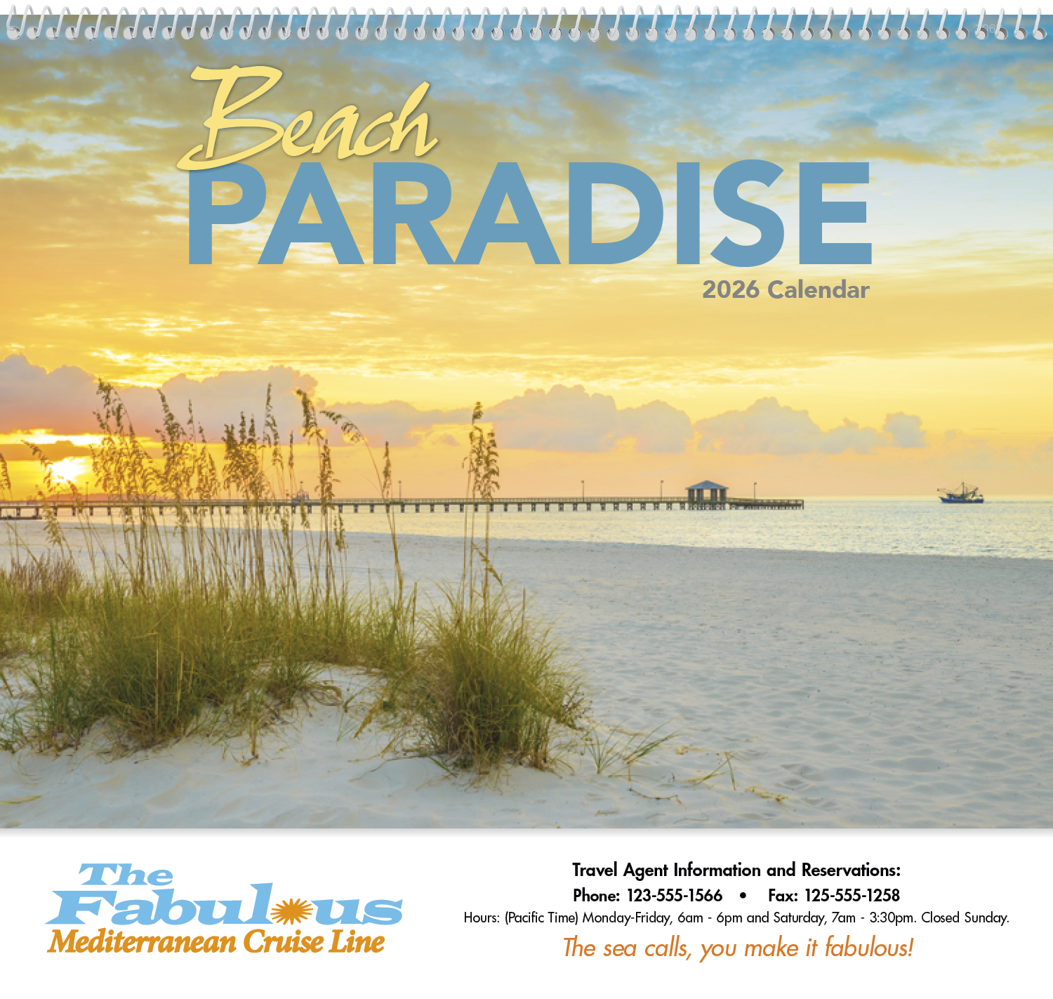 Good Value™ Beach Paradise - Spiral Calendar 9