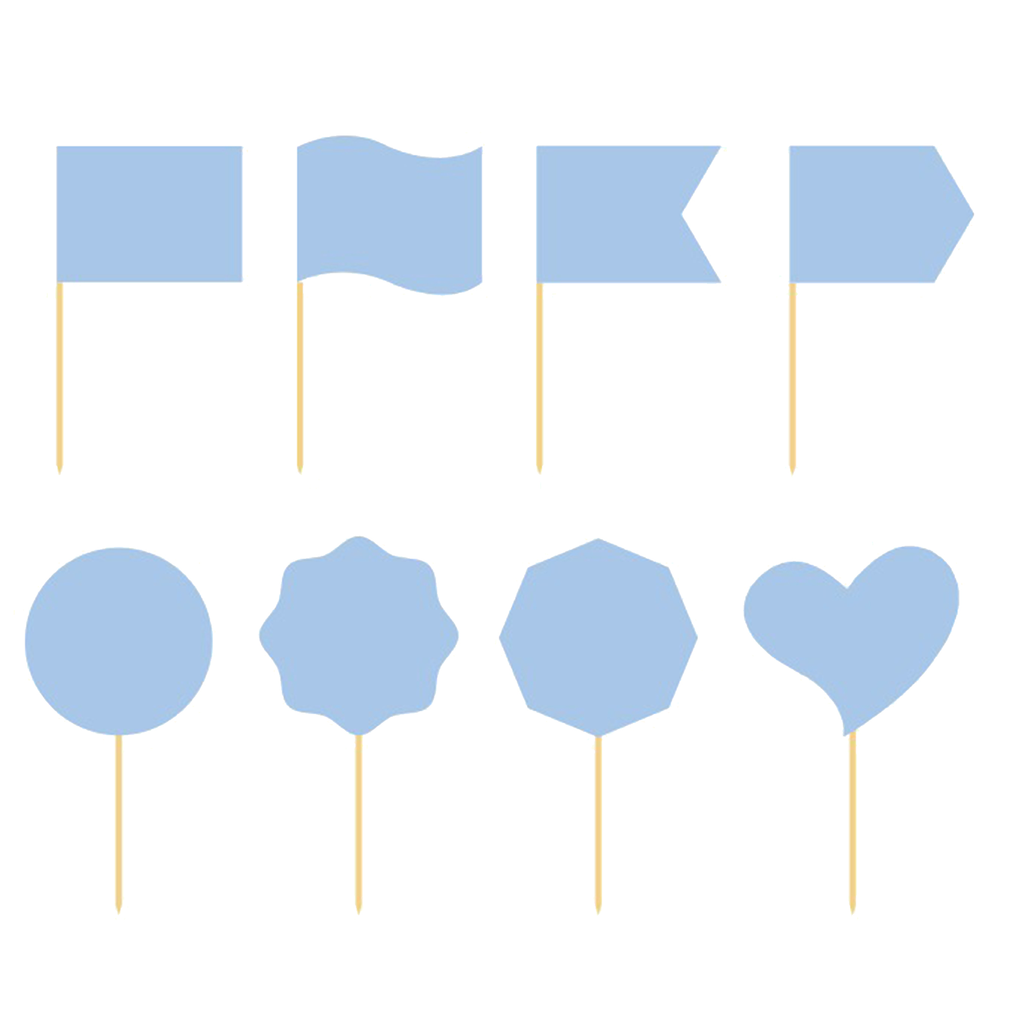 2.5" Custom Printed Cake Flags 2