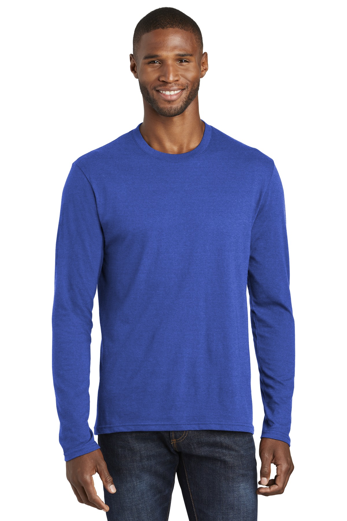Port & Co Long Sleeve Fan Favorite Blend Tee. PC455LS 4
