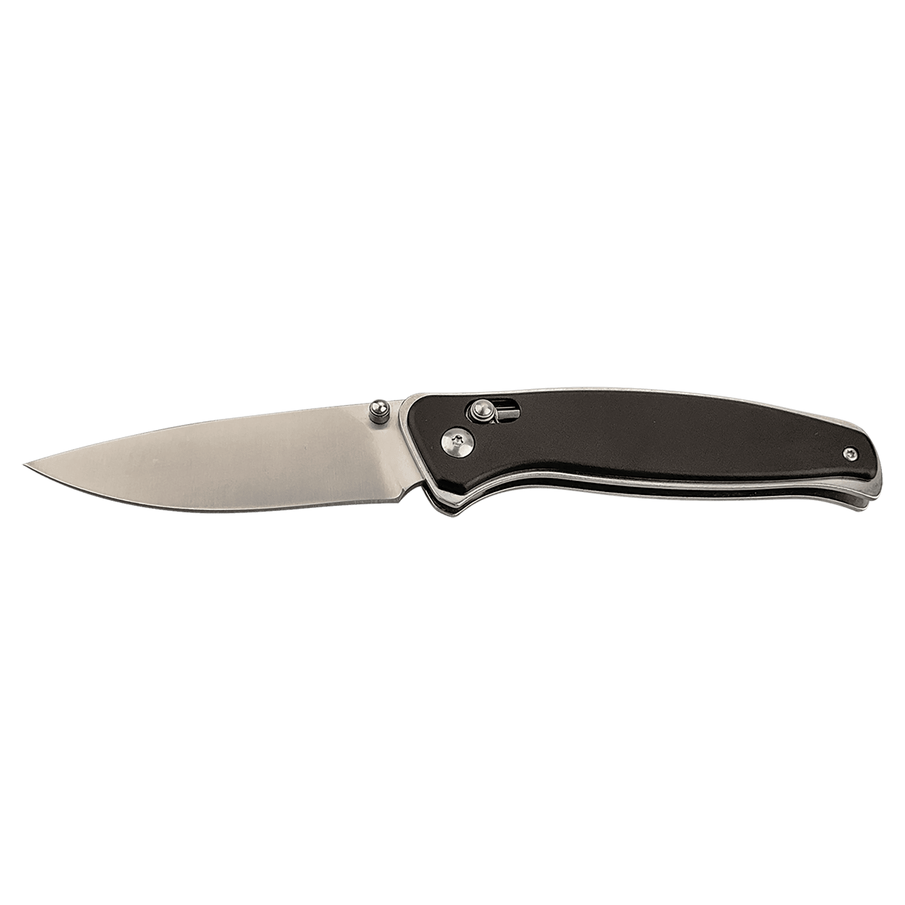 Bison River 4.5" Black Button Lock Knife 2