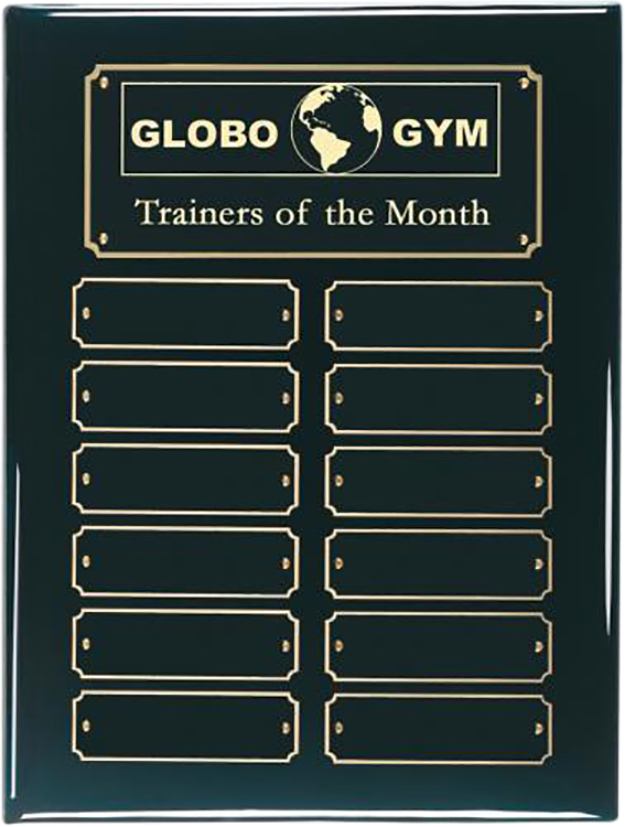 Prestige Black Perpetual Plaque 12 Plates 1