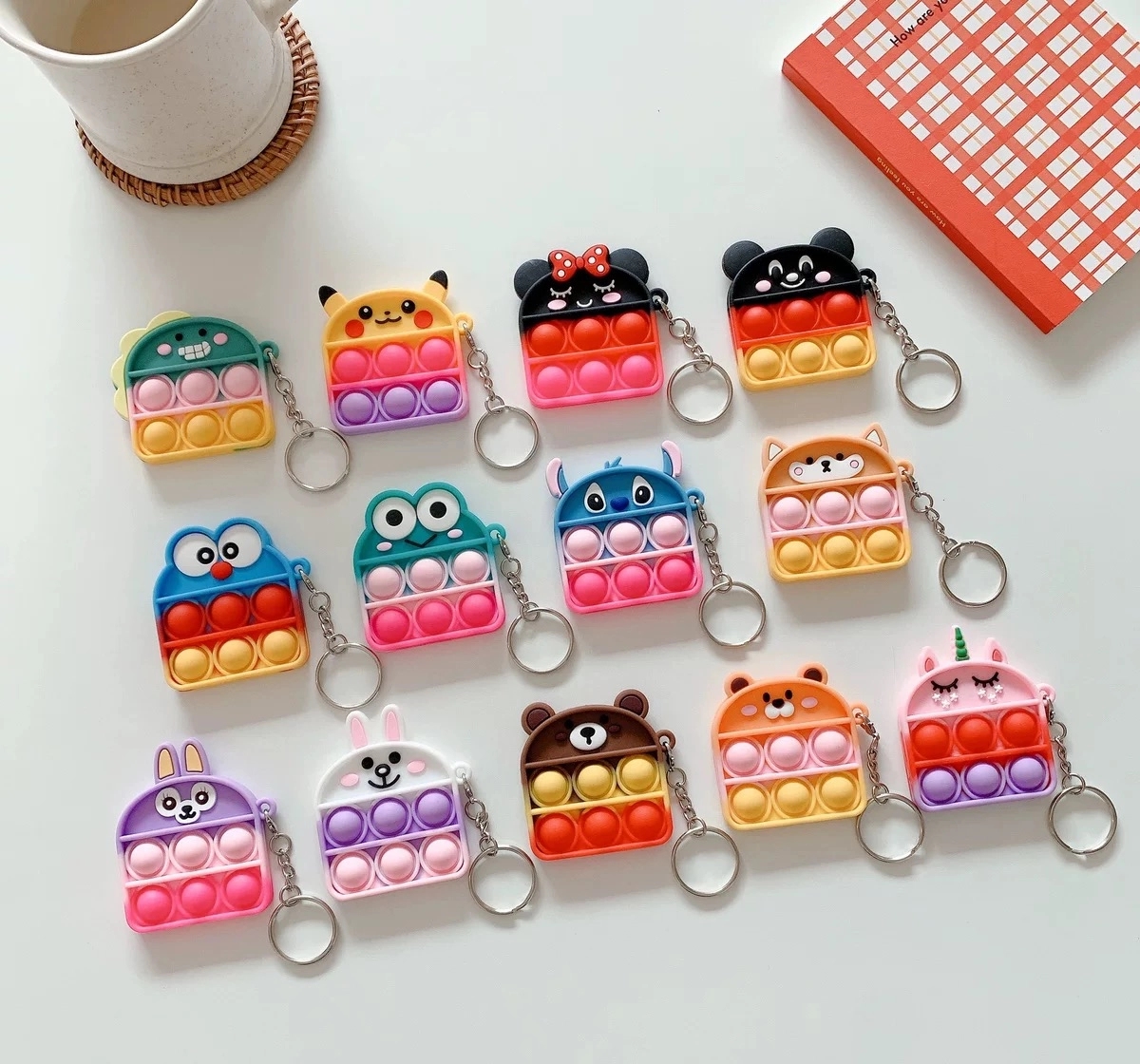 Mini Pop Bubble Sensory Fidget Toys Anxiety Keychain 1