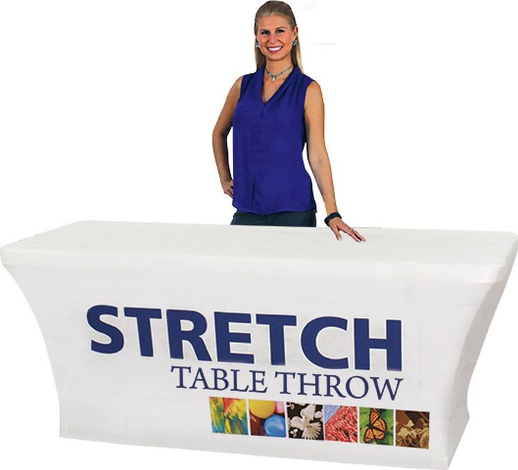 4' Dye Sub Printed Stretch Table Throw