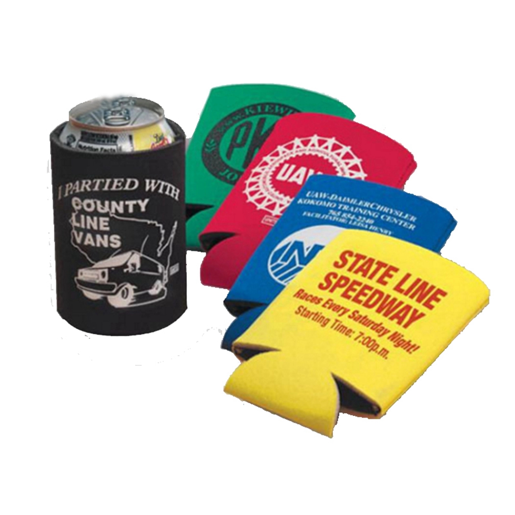Budget Collapsible Foam Can Holder, custom koozie with logo imprint 12