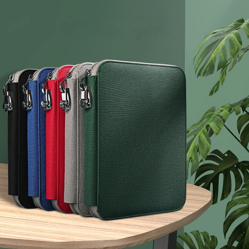 PU Multifunction B5 Business Zippered Notebook with Lock 5