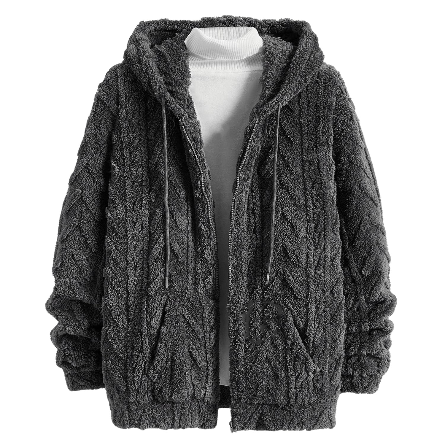Fuzzy Fleece Hooded Clothing, custom hoodie or sweatshirt with logo imprint 4