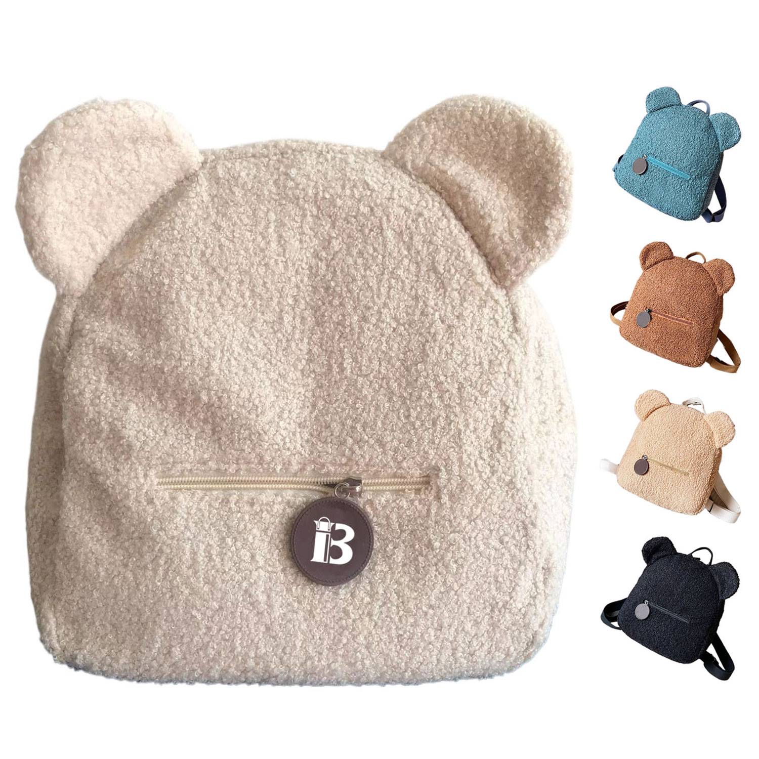 Compact Lightweight Adorable Plush Bear Backpack 2