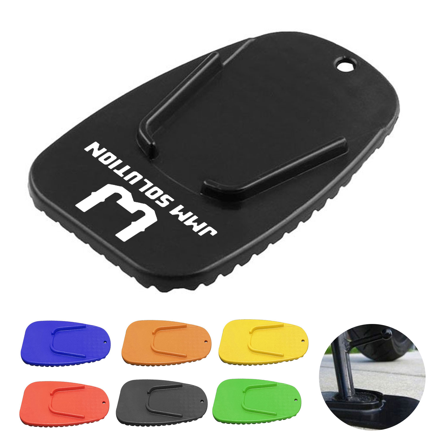 Durable Anti-Slip Motorcycle Kickstand Pad 2