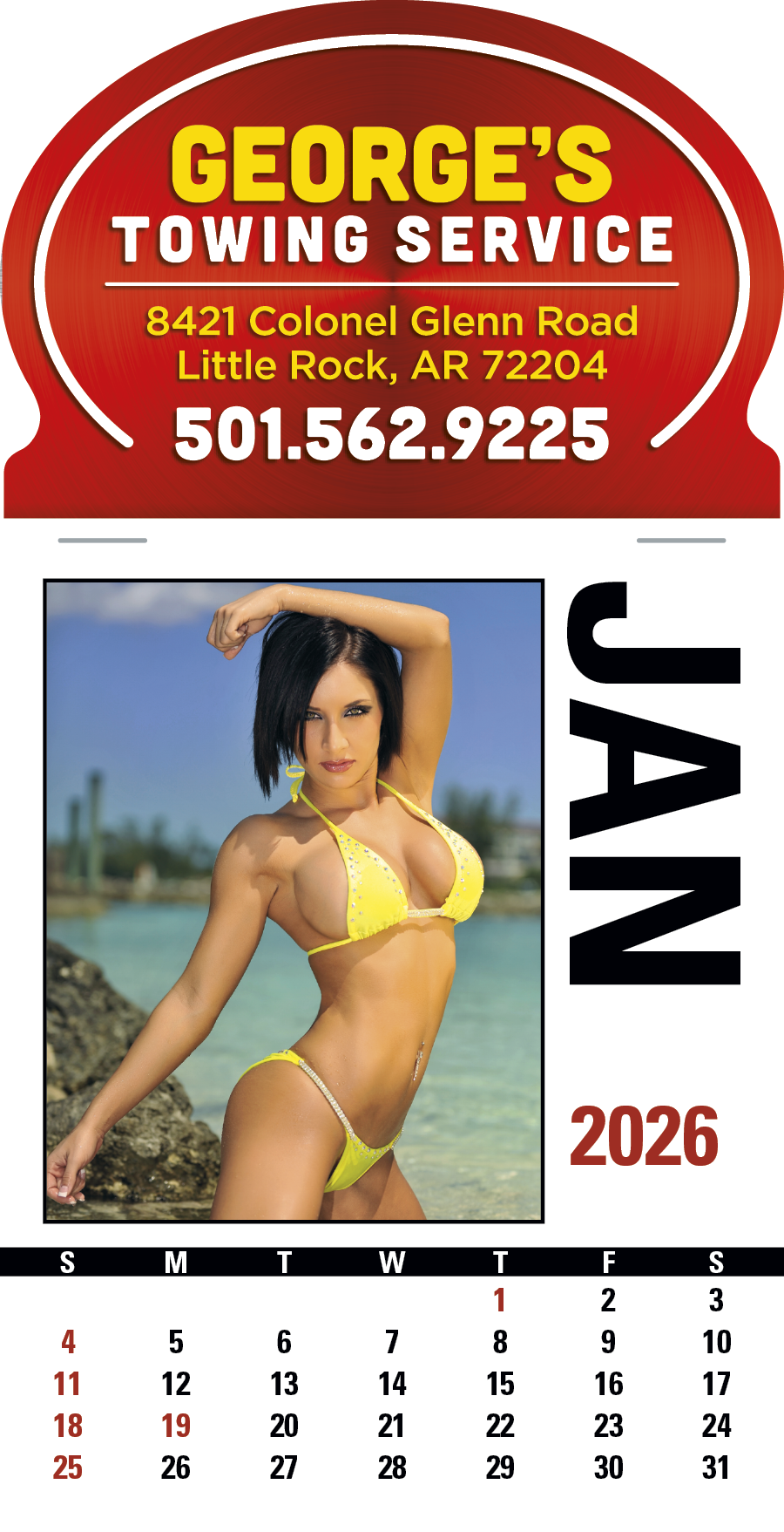 Triumph® Calendars Press-N-Stick Full-Color Header Sunshine Girls Calendar 24