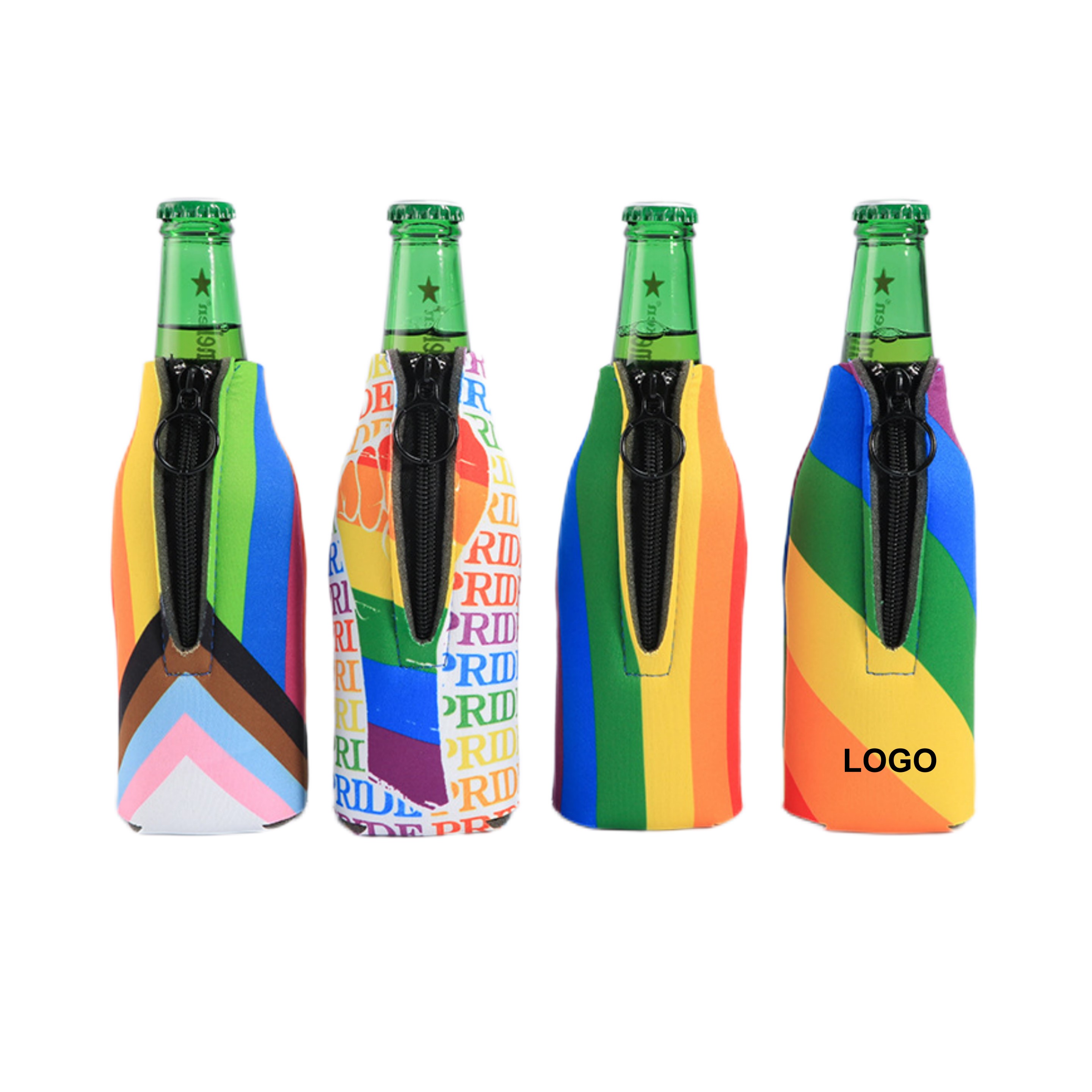 Beer Bottle Cooler (direct import), custom can cooler with logo imprint 2