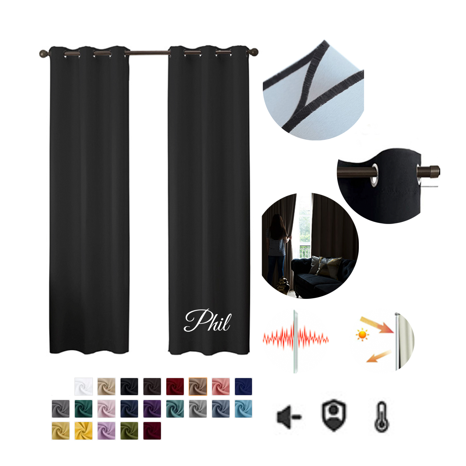 Blackout Curtain Set 4