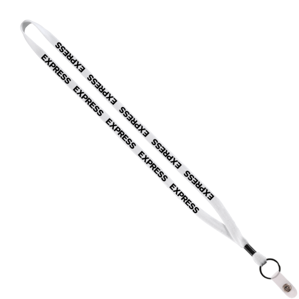 1/2" Cotton Lanyard with Metal Crimp & Split-Ring 8
