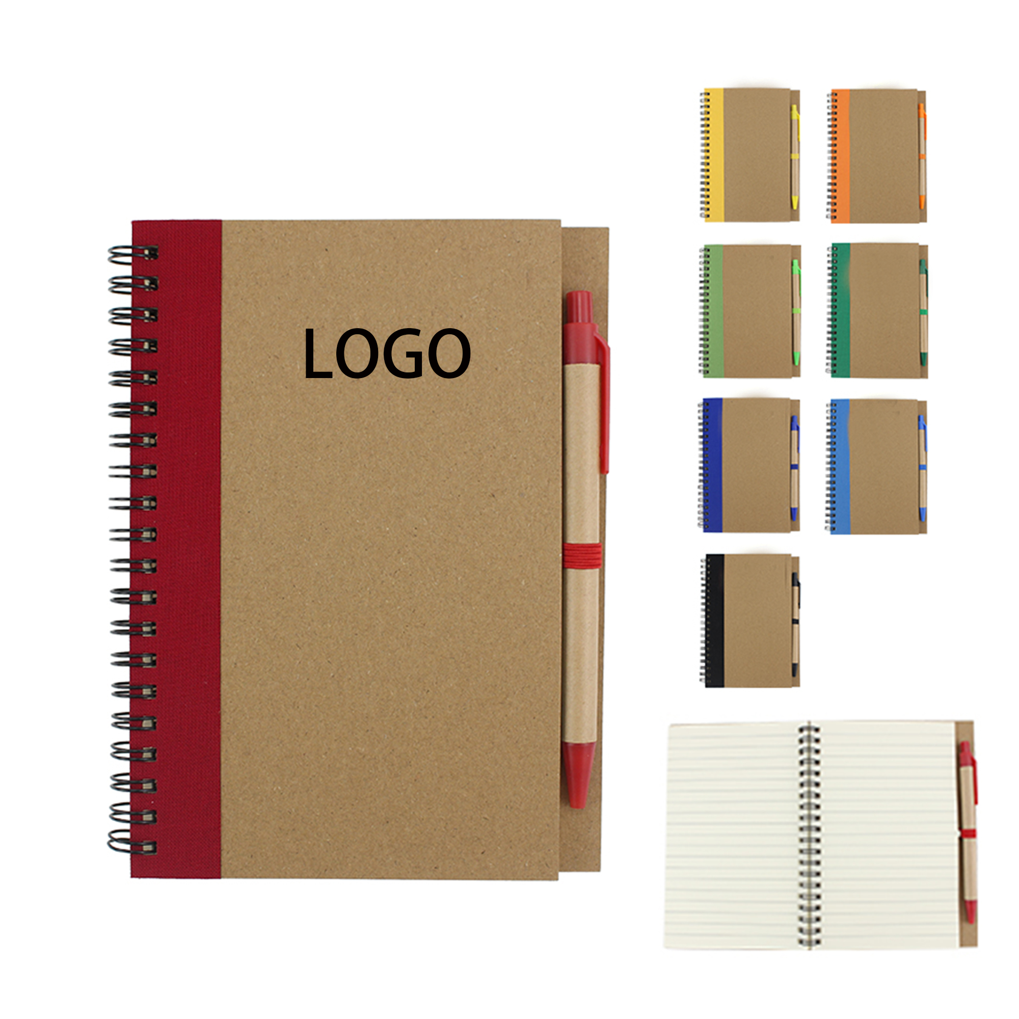 MOQ:10pcs Printed Logo Blank Notebook 1