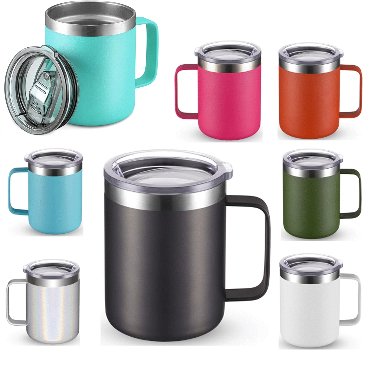 12 oz. Vacuum Insulated Coffee Mug with Handle 9