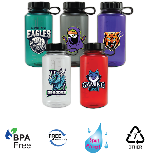 Water Bottle Plastic- 32 oz. 2