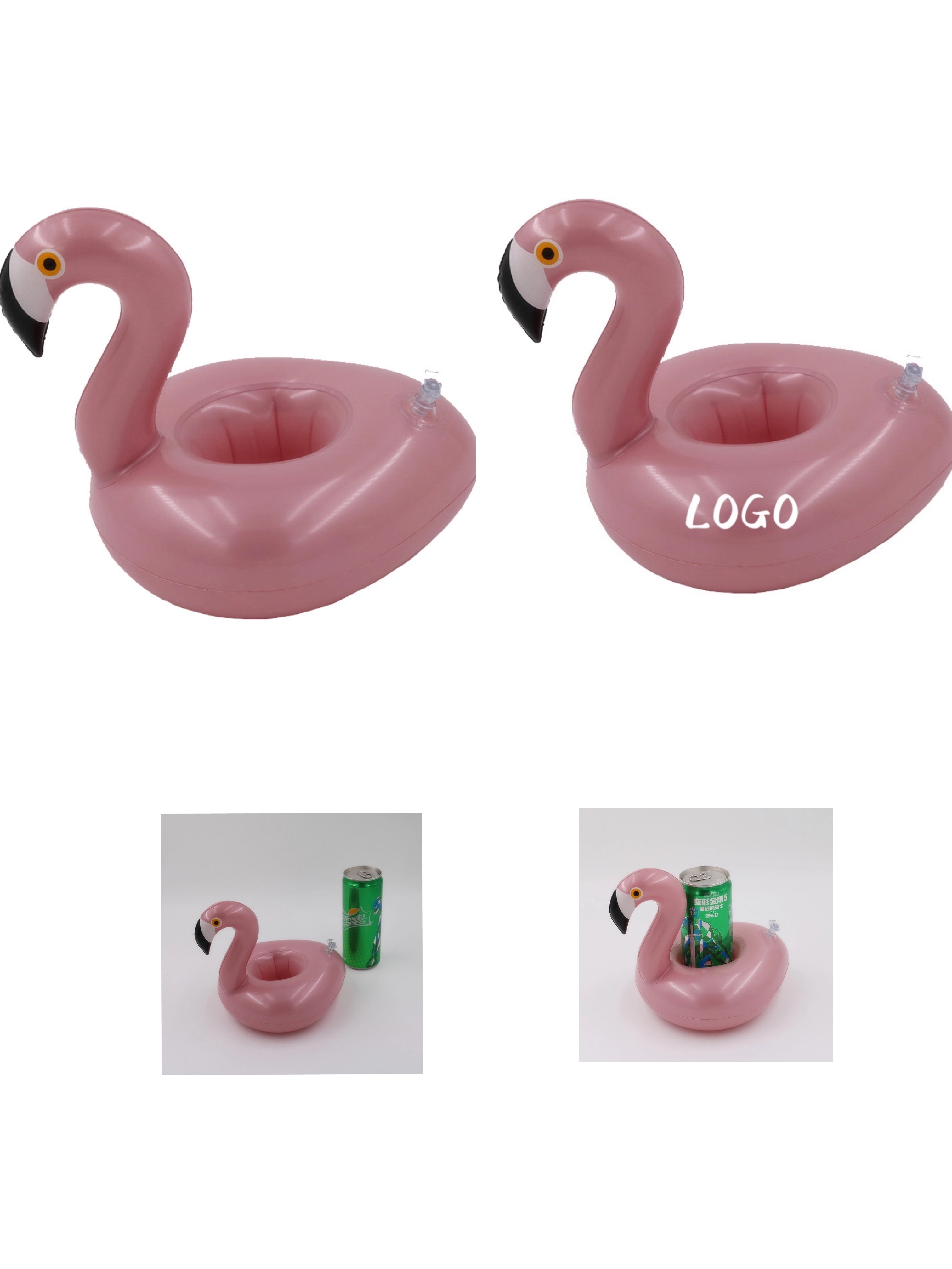 PVC Inflatable Floating Flamingo Cup Holder 1