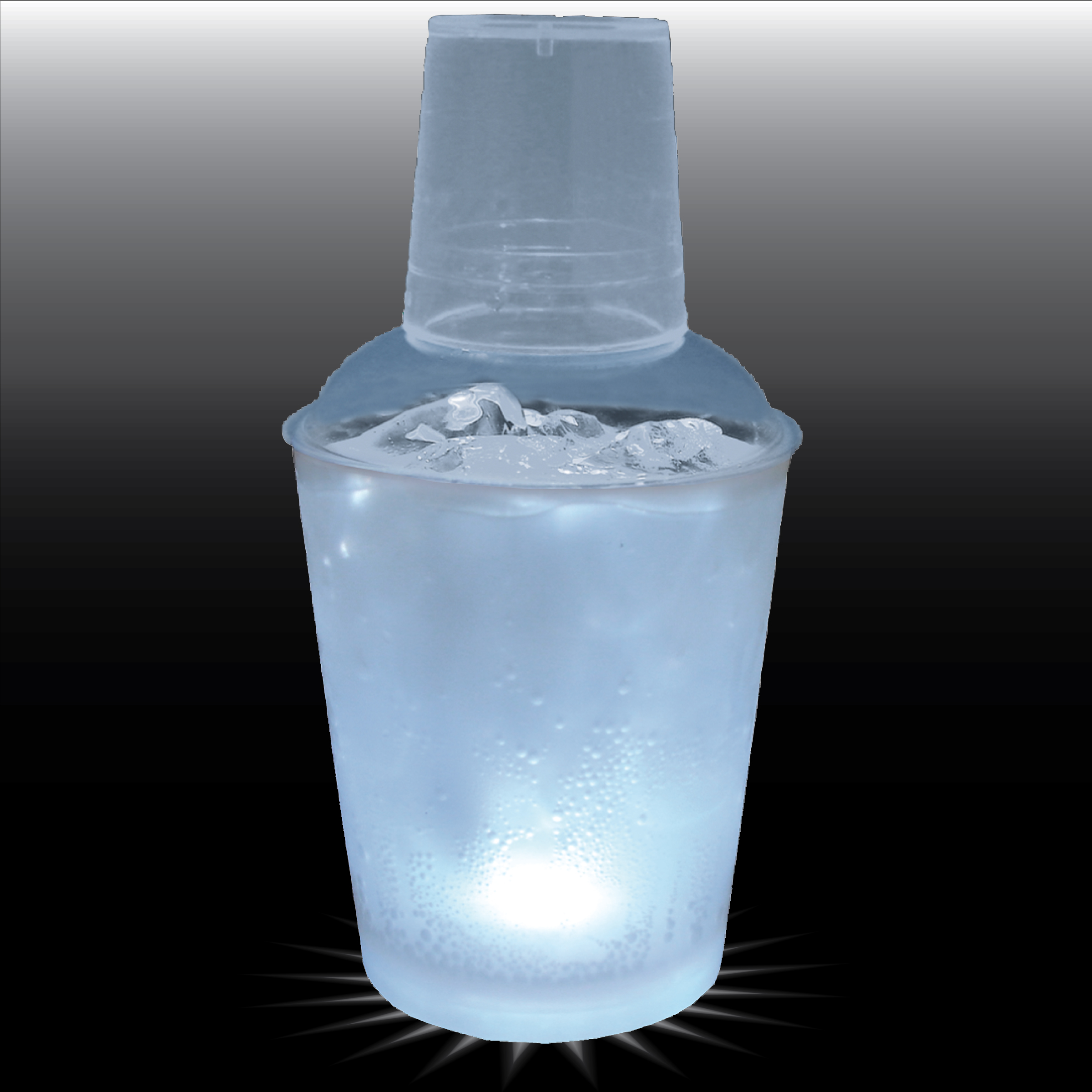 12oz Single Light 3 Piece Plastic Cocktail Shaker 15