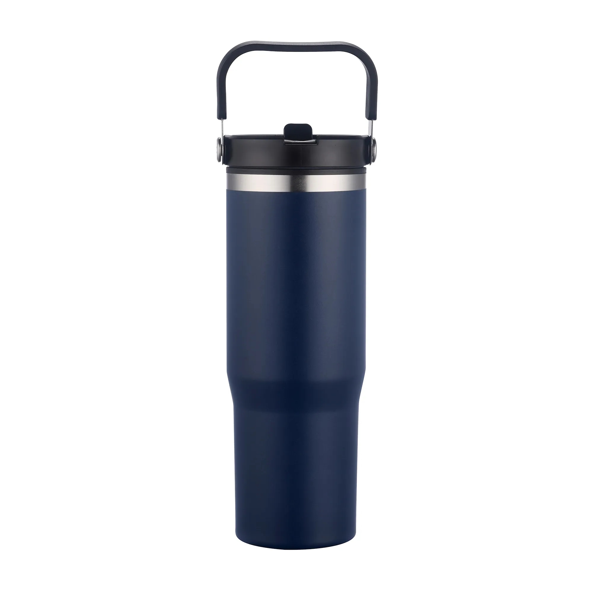 30oz. Double Wall SS / PP Mug with Handle and Flip Straw 5