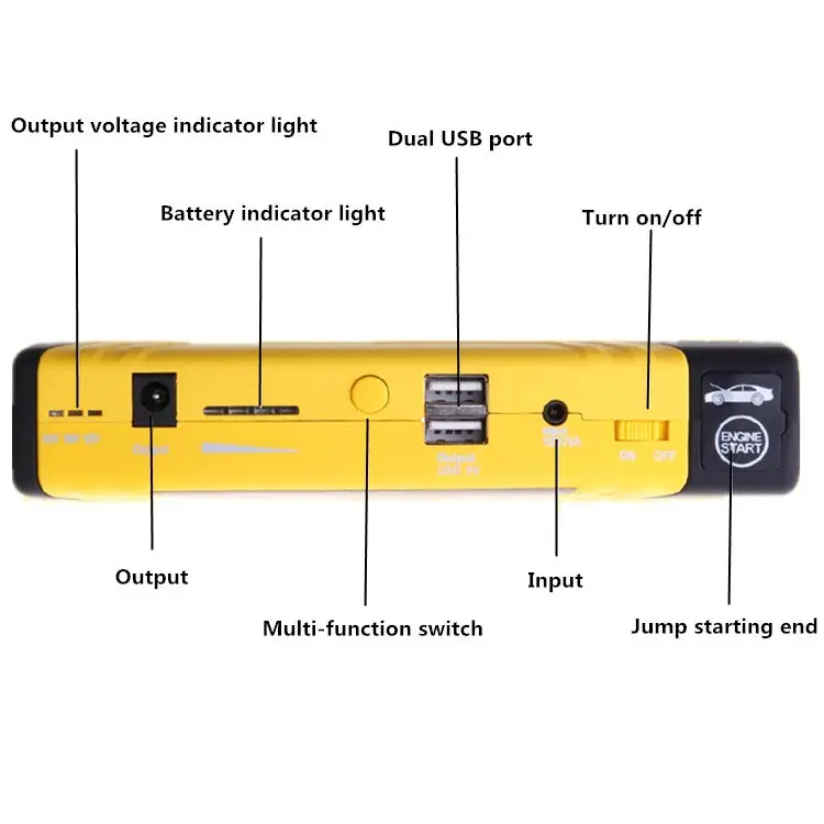 16800mAh Portable Car Jump Starter Battery Pack 4