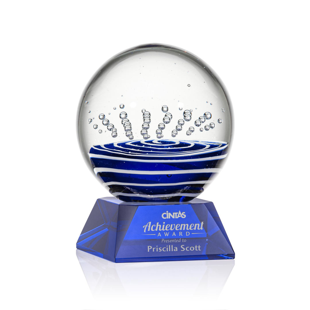 Tranquility Award on Sheffield Base - Blue 1