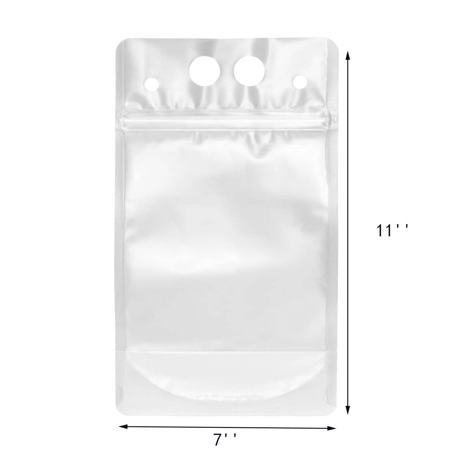 34oz Hand-held Closable Zipper Drinking Pouches With Straw 4