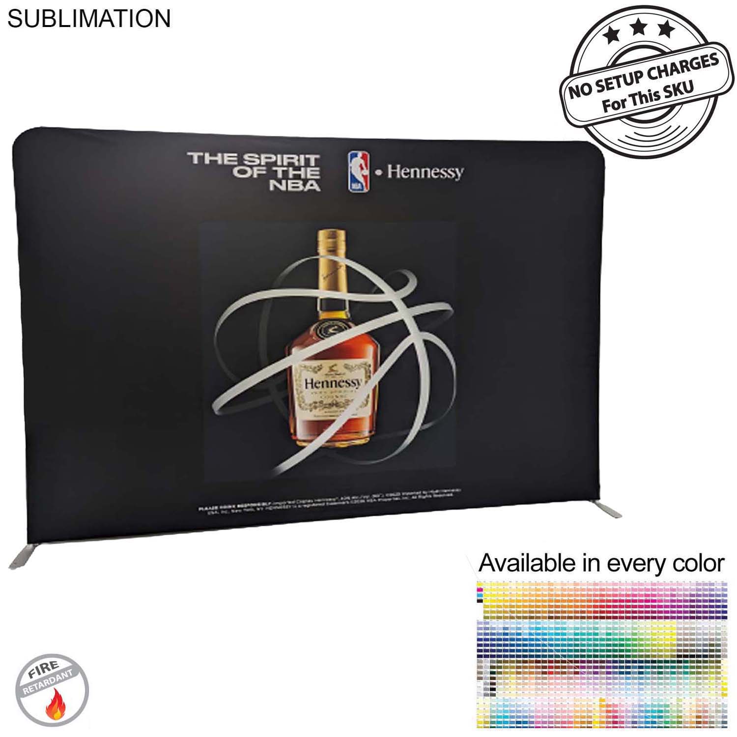 10'W x 8'H EuroFit Tension Fabric Straight Wall Display Kit, Double Sided Graphics, NO SETUP CHARGE 5