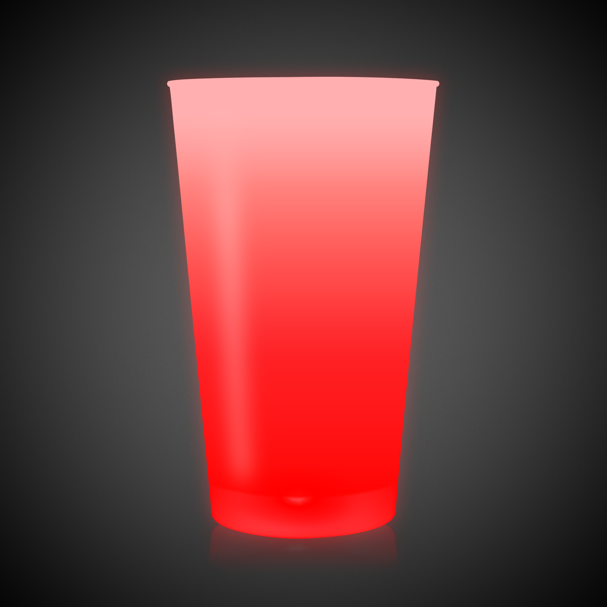 Red LED Glow Light Up Neon Look 16 oz Pint Glass(Pad Print) 8